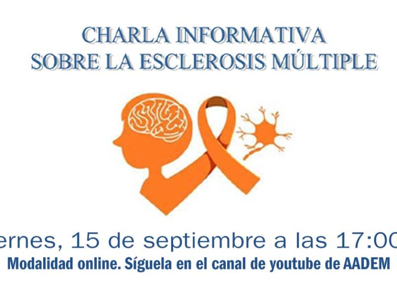 Cartel charla informativa esclerosis multiple